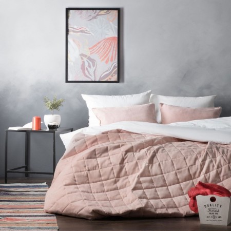 Software "Soft": a coverlet 250 x 270 cm, pillowcase 40 x 60 cm - 2 pcs, the color is light - pink-1