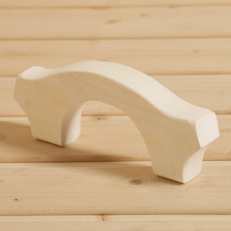 Linden door handle, 20.5x7.5x2.6 cm
