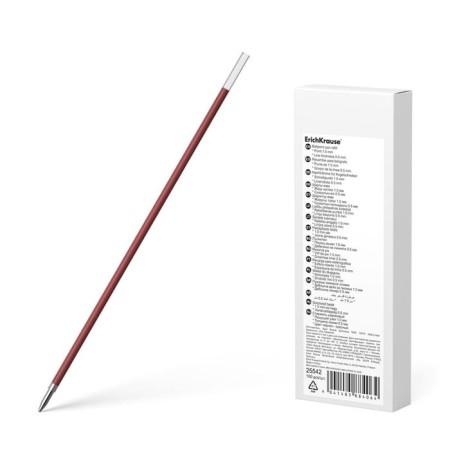 Ballic shaft 1.0 mm, erichkrause, for pens R-301 Stick, etc., 140 mm, red ink red