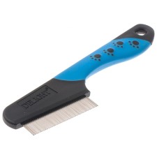 Delight comb, anti-blocking, 67 teeth 13 mm, with an ergonomic handle, black and blue
