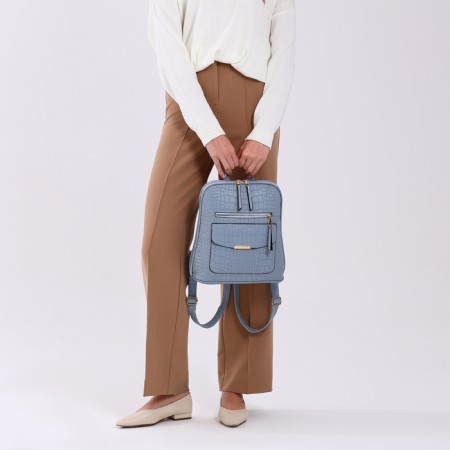 City backpack with lightning, blue color-4