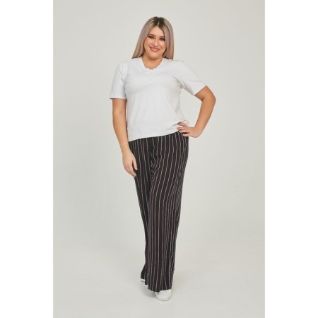 Female trousers, size 54, black color-2