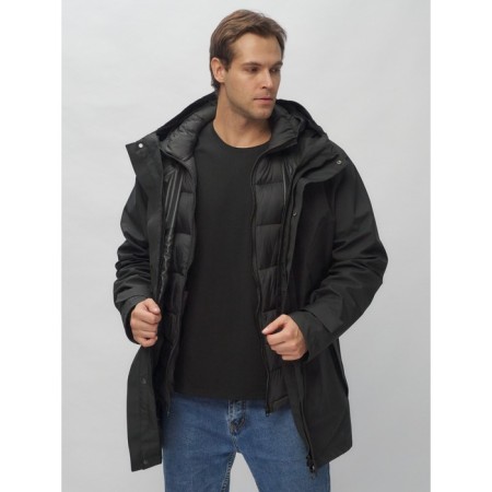 Male jacket-park, size 50, black color-8