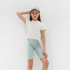 A set for a girl (T -shirt and bicycles) minku, blue color, height 104 cm