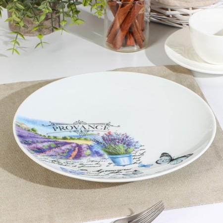Porcelain plate "Provence", d = 24 cm, mix-4