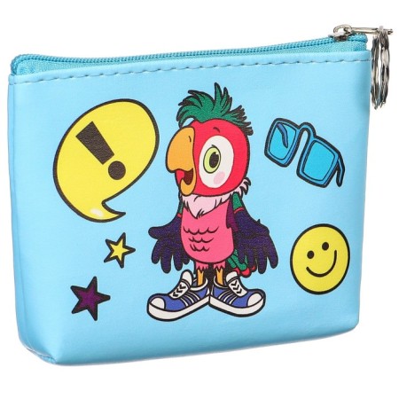 Purse purse, leatherette, on lightning, 11.5 x 2.5 x 8 cm, parrot Kesha-3