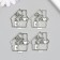 Decor for creativity Metal "House of Love" silver 4.2x3.9 cm