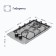 Hon surface Delvento V30V20M001, gas, 2 burners, silver
