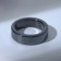 Ring "Night" for hematite, wide, black color, size 17
