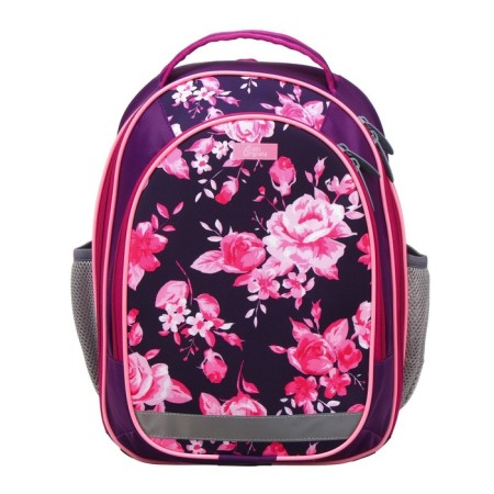 School backpack, 37 x 27 x 16 cm, ergonomic back, calligrata b "Flowers", lilac-14