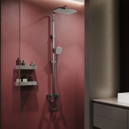 Shower system IDDIS Slide Slisbbti06, Push Control, Tropical Shower, Chrome-1