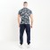Male pants, color dark blue melange, size 54