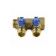Aquasfera Collector 9026-01, 3/4 "x16 mm, 2 outputs, external threads with ball valves, 35 mm