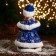 Snow Maiden "in a blue fur coat with a heart" moves, 30 cm