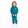 Kit (sweatshirt, trousers) for a girl, emerald color, height 110 cm