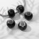 Bead "Paints", 1.3 × 1, black and white color
