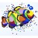 Pixel Puzzle 1500 Elements "Fish"