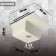 Sin for a kitchen made of ZEIN 150/G31, 575 x 470 mm, rectangular, overflow, white color