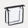 Cosmetic bag with lightning, black/transparent color