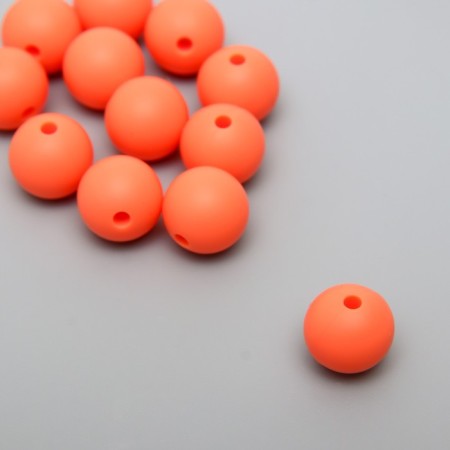 Busina silicone "Round" orange marshmallow d = 1.2 cm