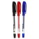 Gel handle Pensan Soft Gel, node-bela 0.7 mm, rubber flu, 3 colors, mix + display