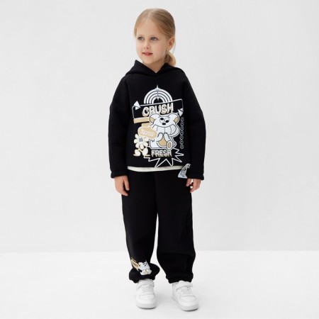 Sweatshirt (hoody) Children's minku: crush, black color, height 134 cm-2