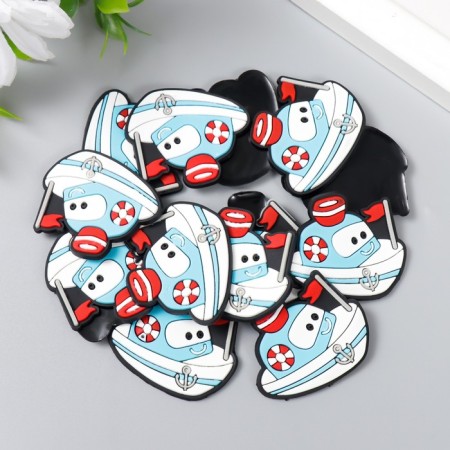 Decor for creativity rubber "Ship" set 15 pcs 2.8x3.5 cm-2