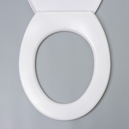 A toilet seat with a lid, snow-white color-2
