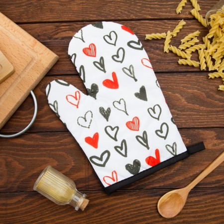 Mittens Ethel Love Life "hearts" 26*16 cm, 100% p/e