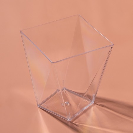 The form of plastic disposable for the buffet "Rubin", 90 ml, transparent, 15 pcs/units.