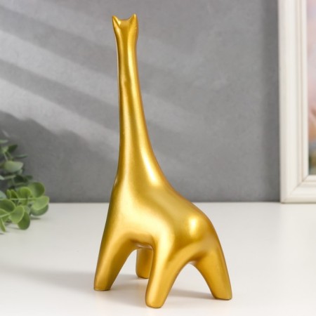 Souvenir Polystone "Golden Giraffe" 20.5x6x11 cm-4