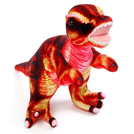 Soft toy "dinosaur", 32 cm, red color-3