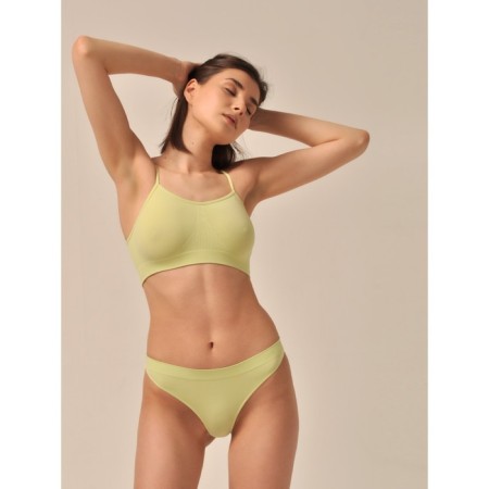 Women's panties String mini, size S, pale green color-1