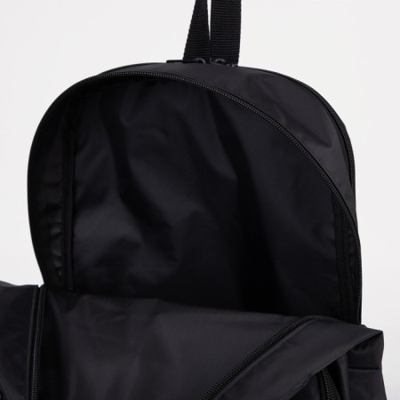 A backpack with a zipper, "saxi", outer pocket, black color-6
