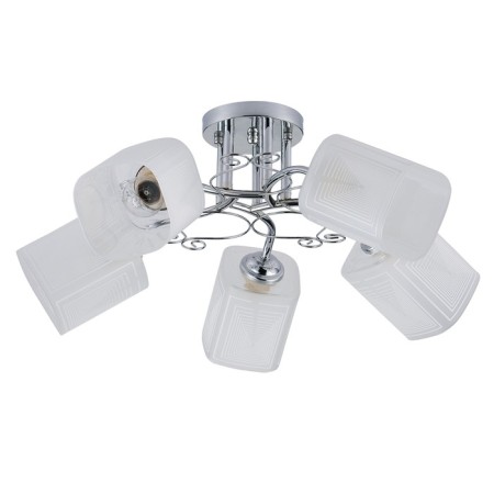 Ceiling light ESCADA, 1105/5PL. 5x40W, E27, 500x500x230 mm, chromium color-1