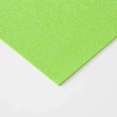 Foamiran glitter 2 mm, 50x50cm, pistachio-1