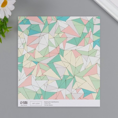 Scrapbooking paper "Browned linenia" density 180 grams set 10 pcs 15.5x17 cm-2