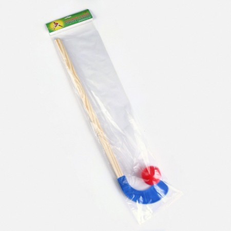 Ball hockey: club 77 cm, ball, D-7 cm, mix-1