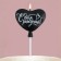 Candle in the Cake "Happy Birthday" Black, 5.5 x 12 cm