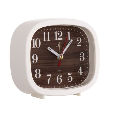 Clock - desktop an alarm clock, dial 10.5 x 8.5 cm, 12.5 x 10.5 cm, aa-1