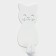 The hook wall -mounted self -adhesive "cat", 50 × 95 × 15 mm, white color