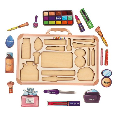 Puzzle-head-headed "cosmetic bag"-3
