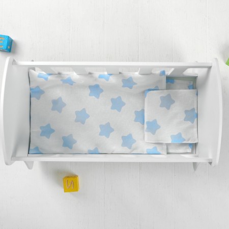 Coting - cradle "Lulia" white, with bedding, mix-2