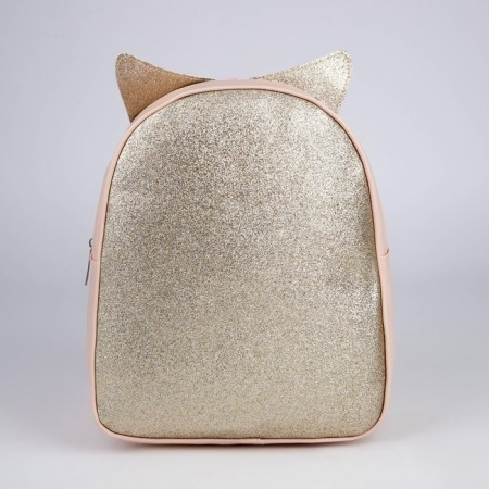 Baby backpack for girls with sparkles "Fox", removable elements, 27x23x10 cm-1