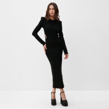Women's dress with cuts at the waist Mist, r.48, black