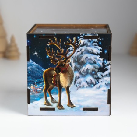 New Year's piggy bank Cube "Miracles in NG" 10x10x10 cm-1