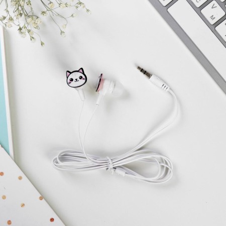 Headphones on the postcard, “brisk music”, vacuum, white-3