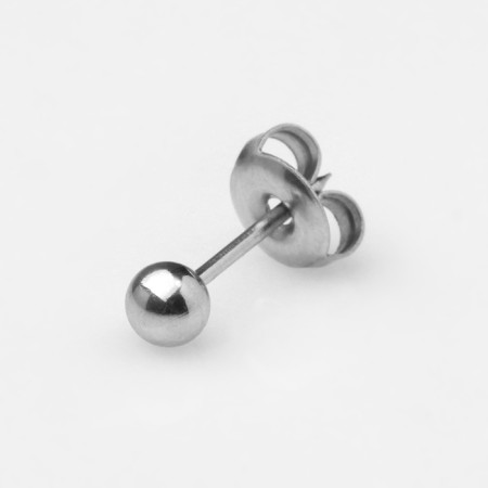 Disposable gun for piercing, earring in the “minimum” kit, 4 mm, silver color-7