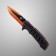 Folding "chameleon" steel -420, handle - plastic, orange, 21 cm