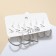 Set of earrings 6 pairs "Assorted" strawberries, pear and avocado, colored in silver